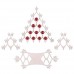 Сборная елка «Новогодний ажур», с красными шариками