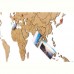 Деревянная карта мира World Map True Puzzle Small, коричневая