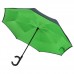 Зонт наоборот Unit ReStyle, трость, зеленый