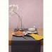 Дорожка на стол из умягченного льна с декоративной обработкой, темно-серая