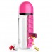 Бутылка с таблетницей In Style, розовая